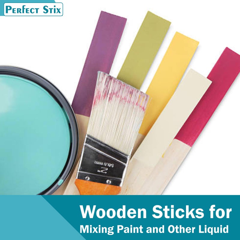 Perfect Stix - PAINT12-100 12" Wooden Paint Paddle Stirrer Sticks Length (Pack of 100) - Image 2